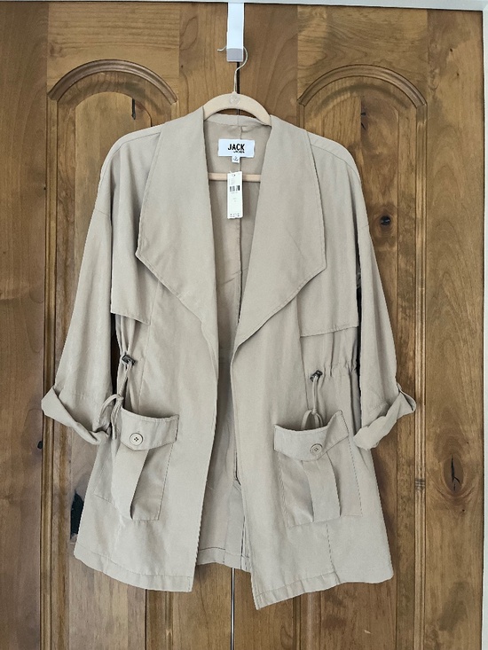 Anthropologie Jack by BB Dakota Rani Utility Jacket (beige, small) - Picture 1 of 5